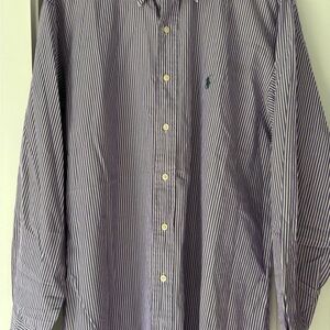 Polo Ralph Lauren Purple Striped Button Down Shirt